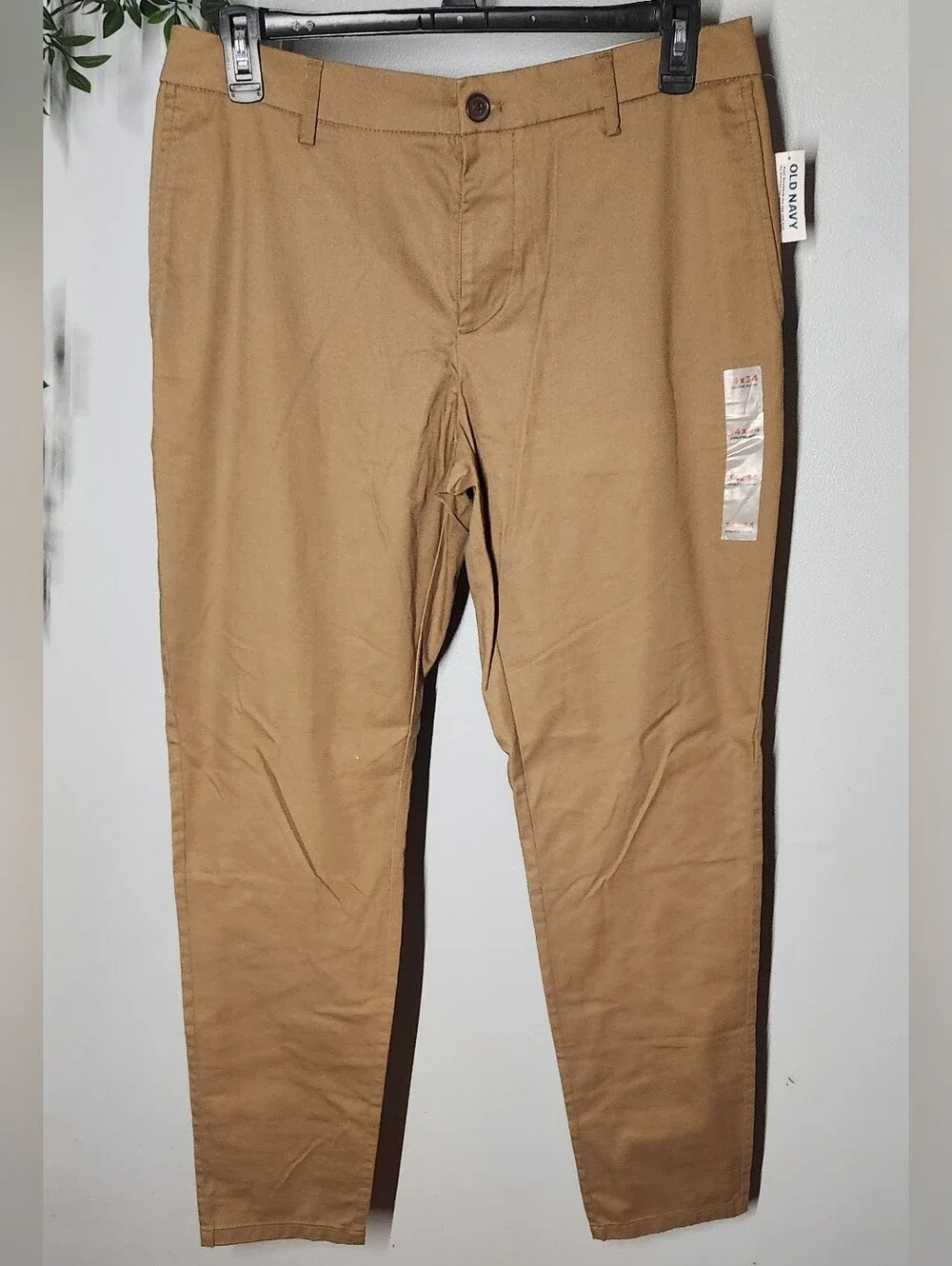 Old Navy Athletic Taper Built-In Flex Pants - Dark Tan  Mens 34 x 34